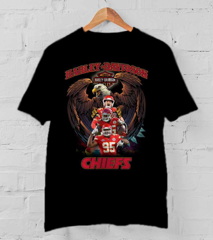 Harley Davidson Motor Eagle Kansas City Chiefs T-Shirt