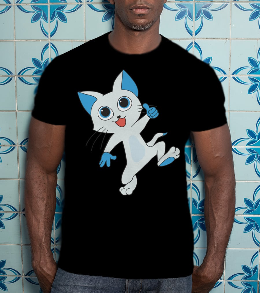 Fairy Tail Happy Cat Playful Dance T-Shirt