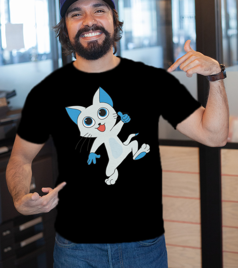 Fairy Tail Happy Cat Playful Dance T-Shirt