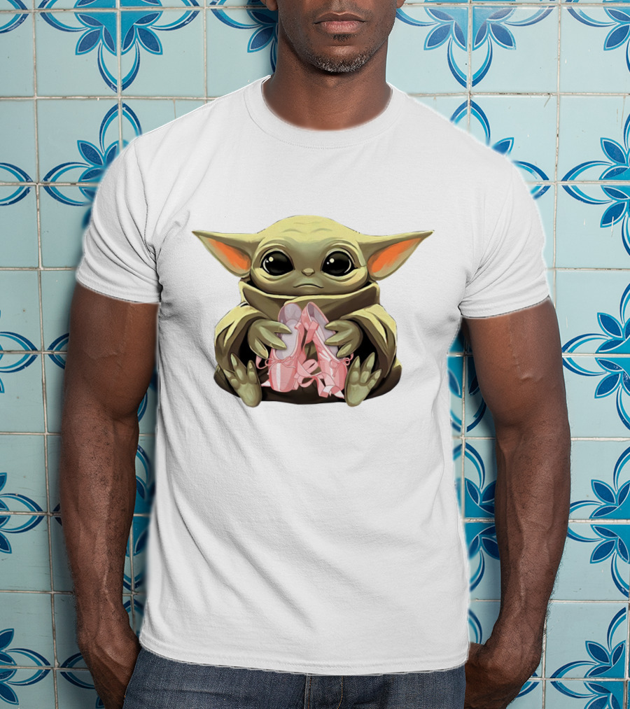 Baby Yoda Holding Ballet Shoes T-Shirt
