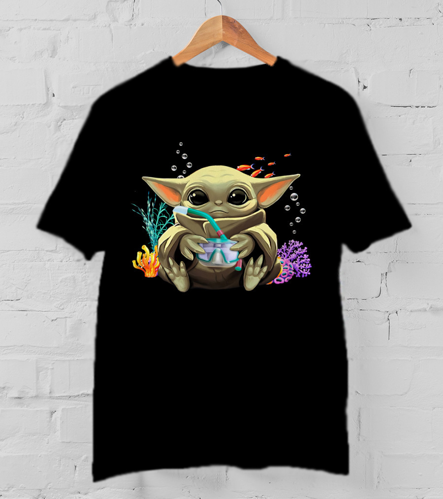 Yoda Scuba Diving Cute Underwater Adventure T-Shirt