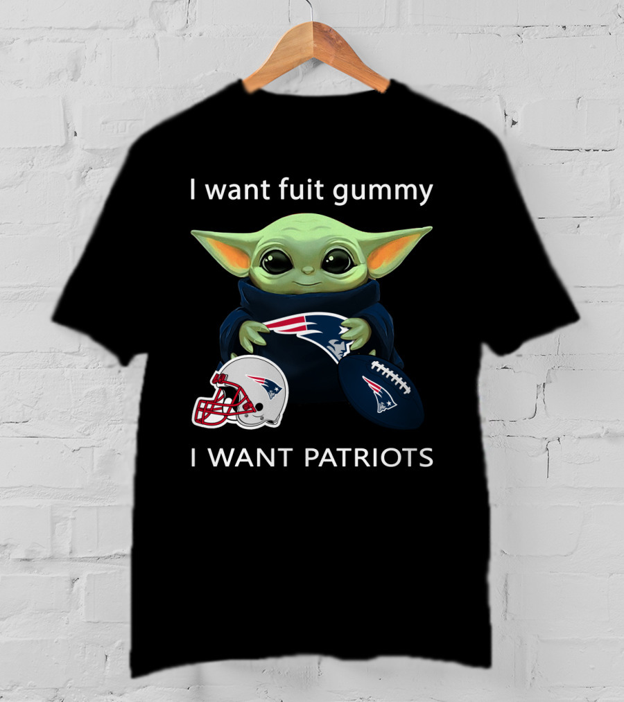 Fuit Gummy Baby Yoda Nfl New England Patriots T-Shirt