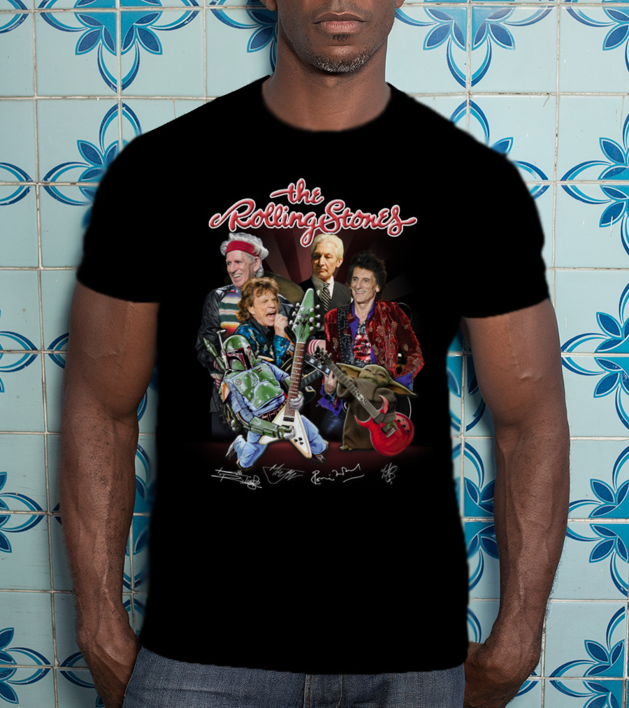 Band The Rolling Stones Star Wars Characters T-Shirt