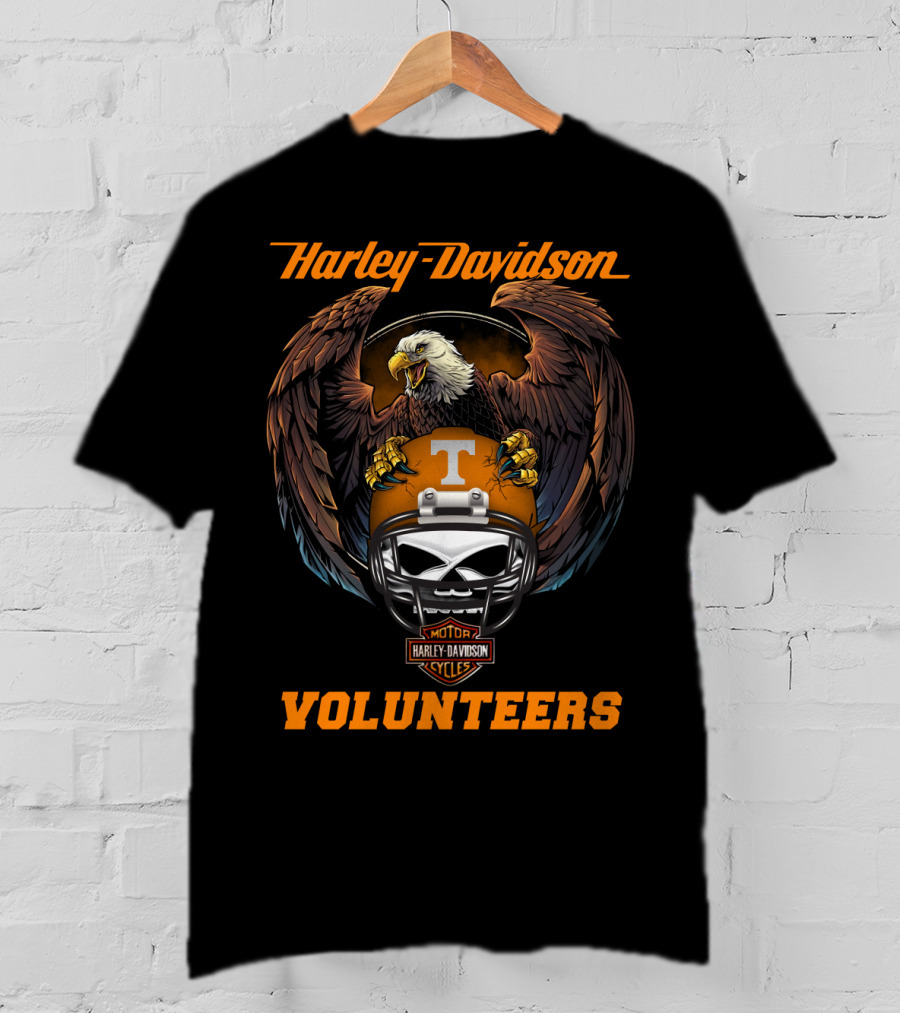Harley Davidson Volunteers Tennessee Eagles Motorcycle Helmet T-Shirt
