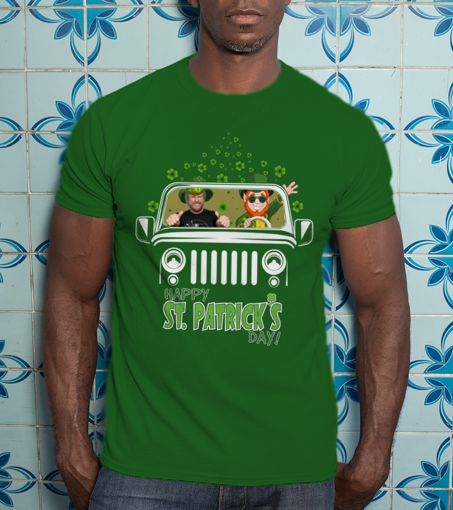 Happy St. Patrick's Day Jeep Ride With Sammy Hagar And Leprechaun T-Shirt