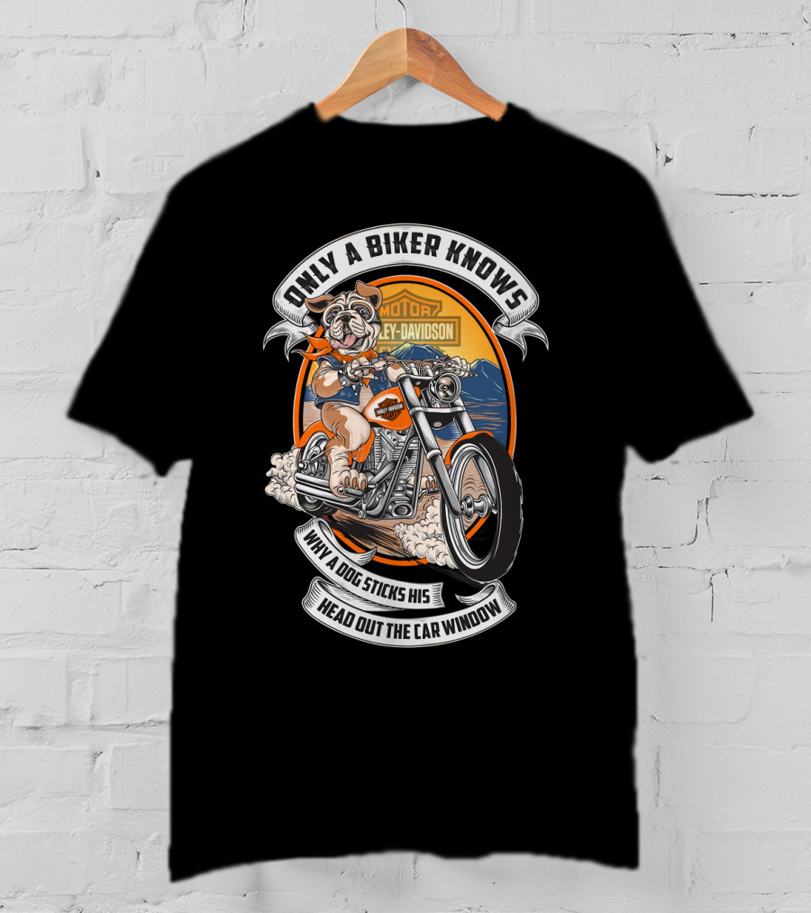 Hta 17 10 Bull Dog Only A Biker Knows Harley Davidson T-Shirt
