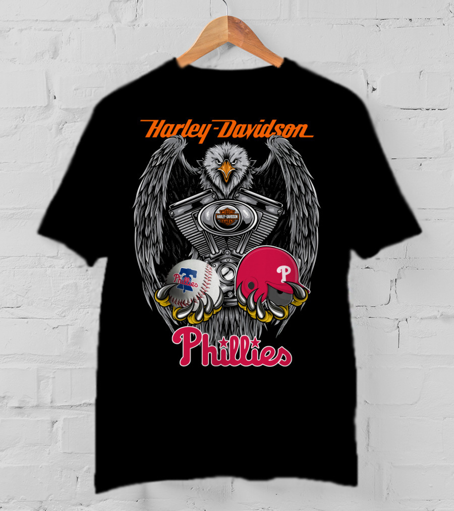 Harley Davidson Eagles Phillies Mlb 46 Pp1 T-Shirt