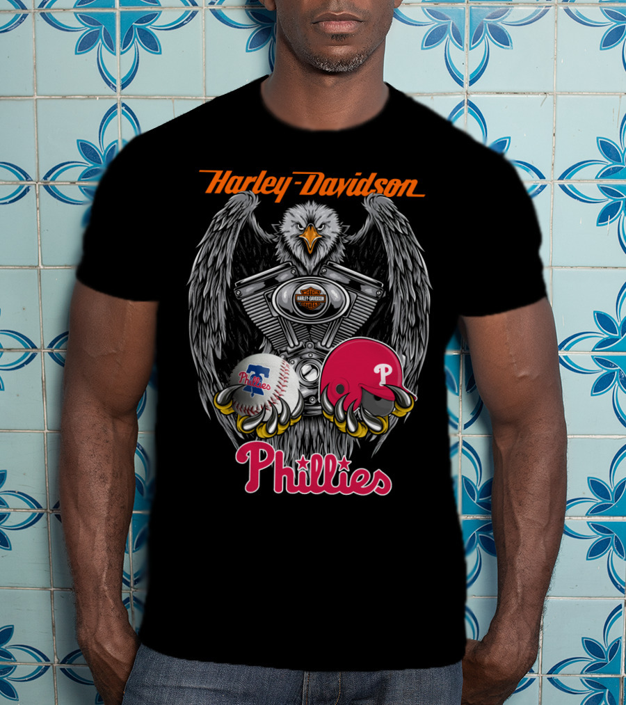 Harley Davidson Eagles Phillies Mlb 46 Pp1 T-Shirt