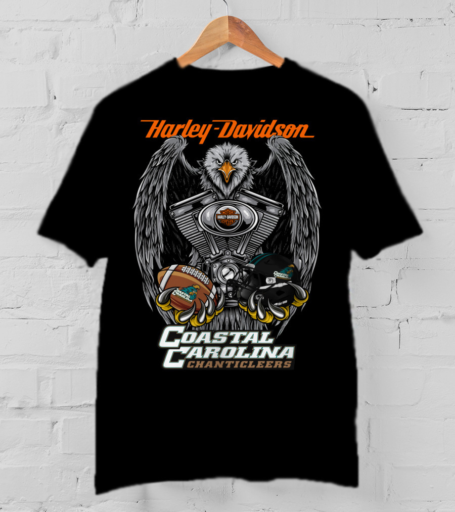 Harley Davidson Coastal Carolina Chanticleers Eagle Football Ncaa3 Ccc T-Shirt