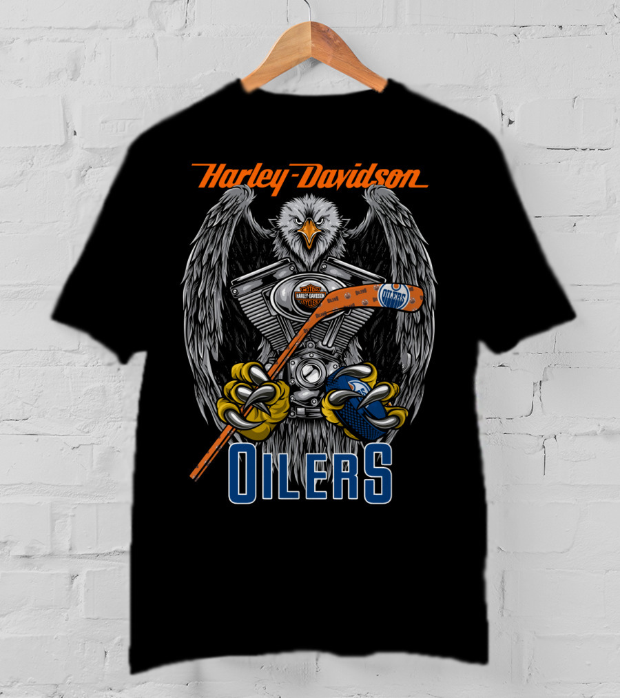 Harley Davidson Oilers Nhl 46 Eo T-Shirt