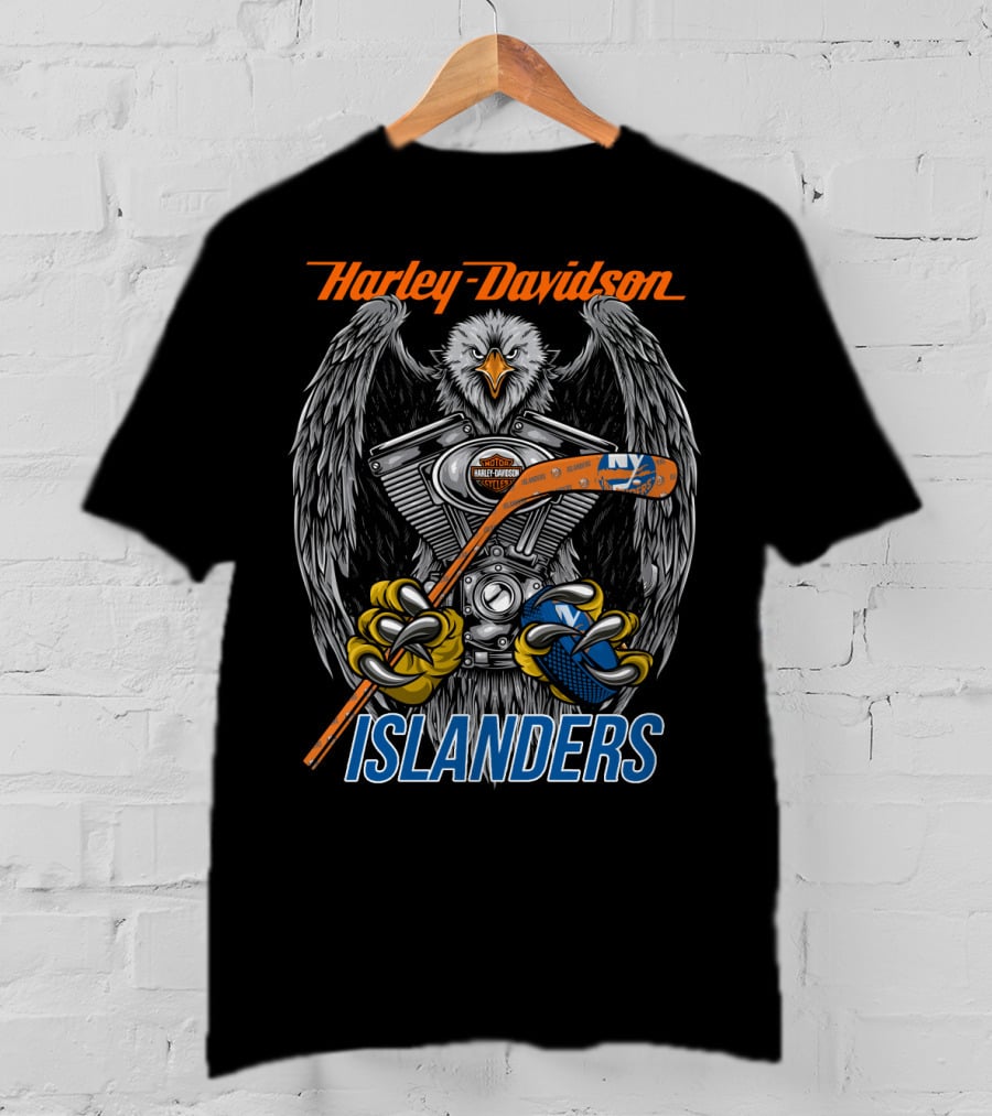 Harley Davidson Islanders Nhl Nyi Eagle Hockey Stick T-Shirt