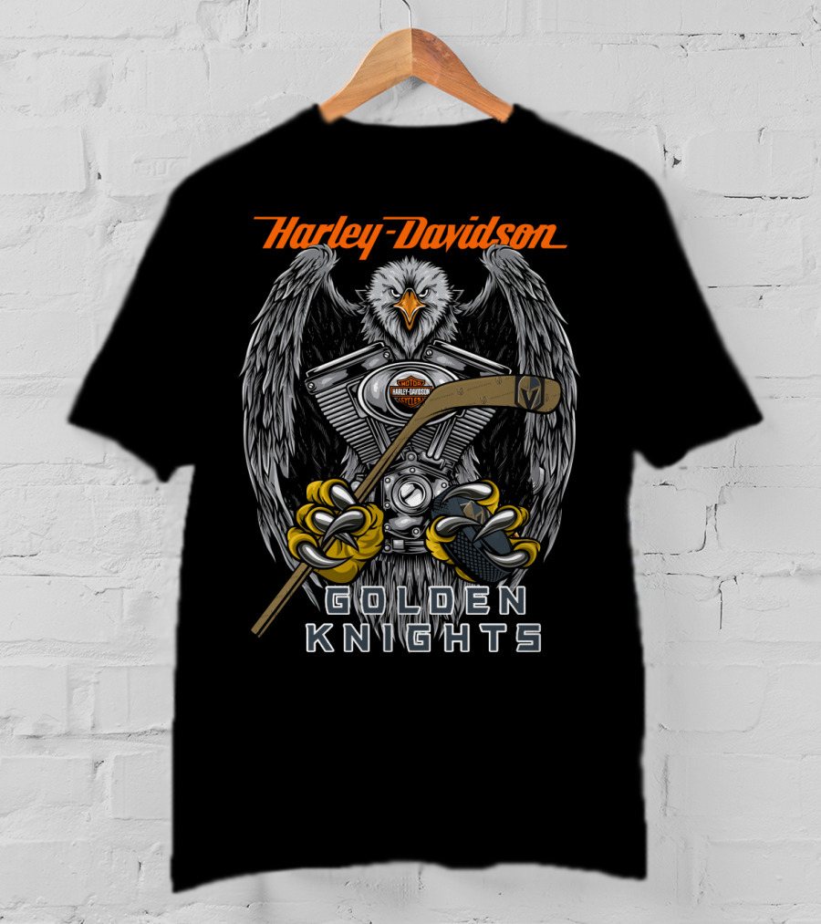 Harley Davidson Golden Knights Nhl Vgk T-Shirt