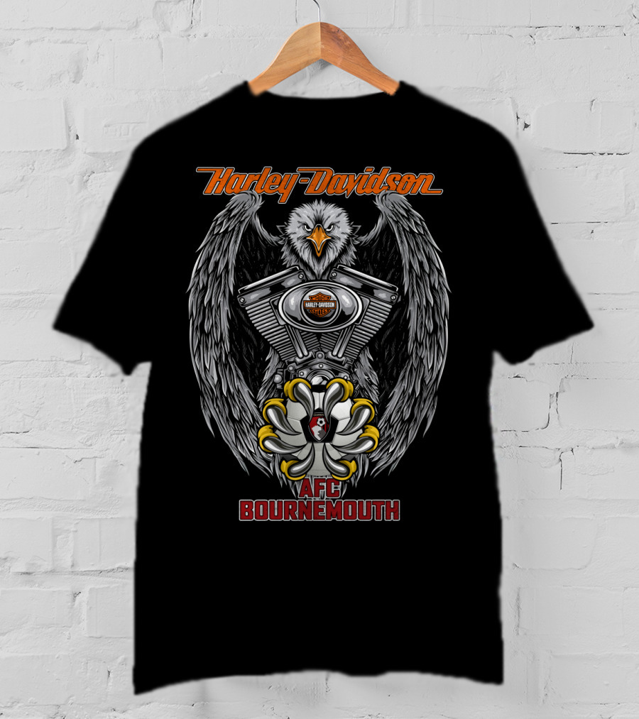 Harley Davidson Eagle Engine Afc Bournemouth T-Shirt