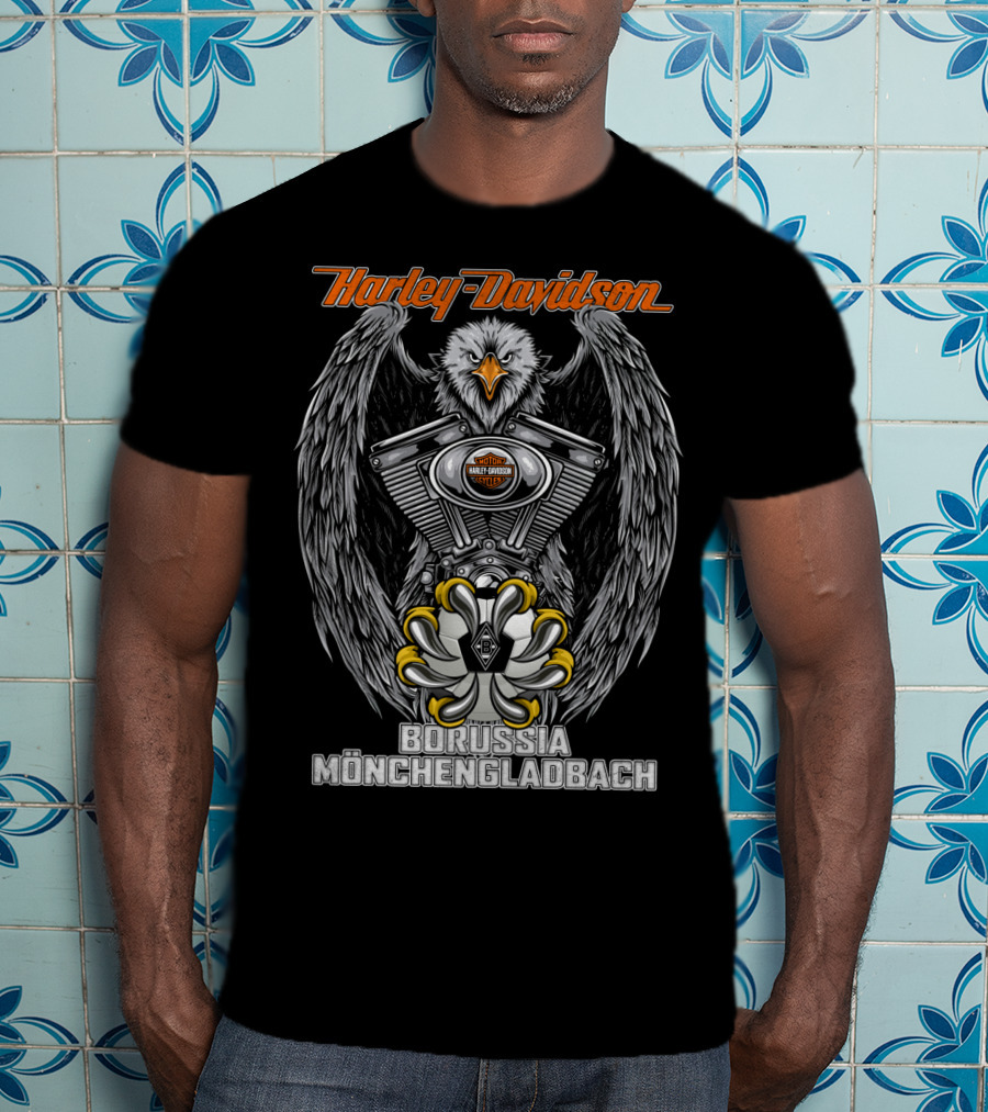 Harley Davidson Eagle Engine Borussia Mönchengladbach T-Shirt
