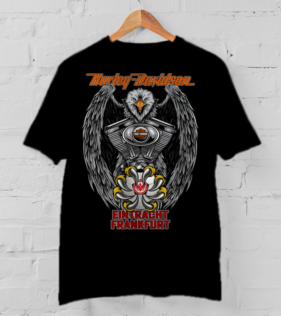 Harley Davidson Eintracht Frankfurt Eagle Engine T-Shirt