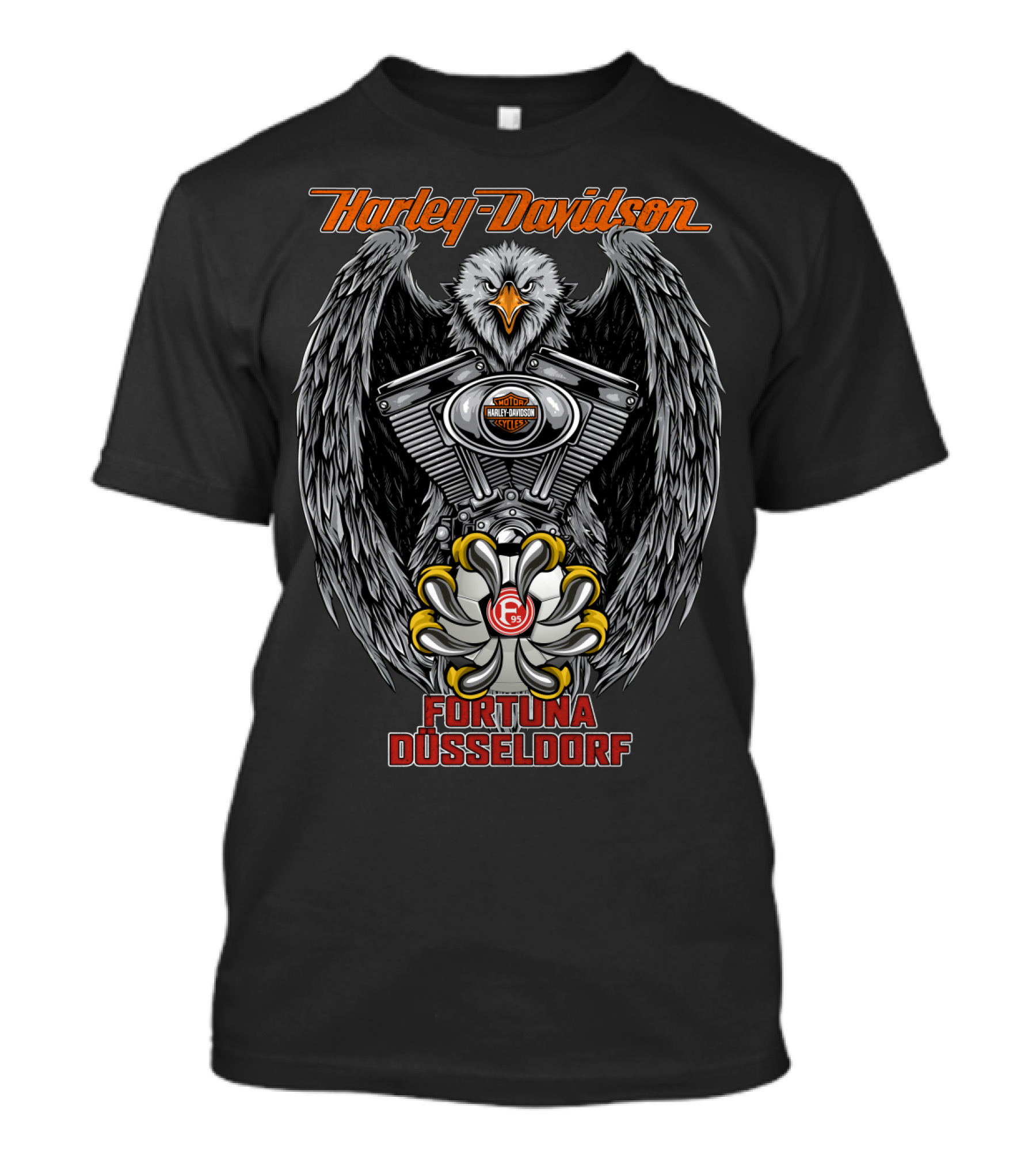 Harley Davidson Eagle Engine Fortuna Düsseldorf T-Shirt