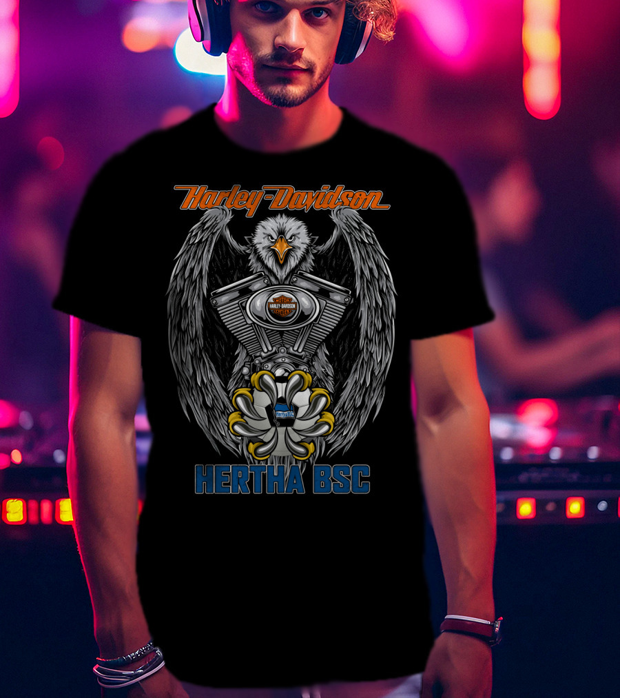 Harley Davidson Eagle Engine Hertha Bsc T-Shirt