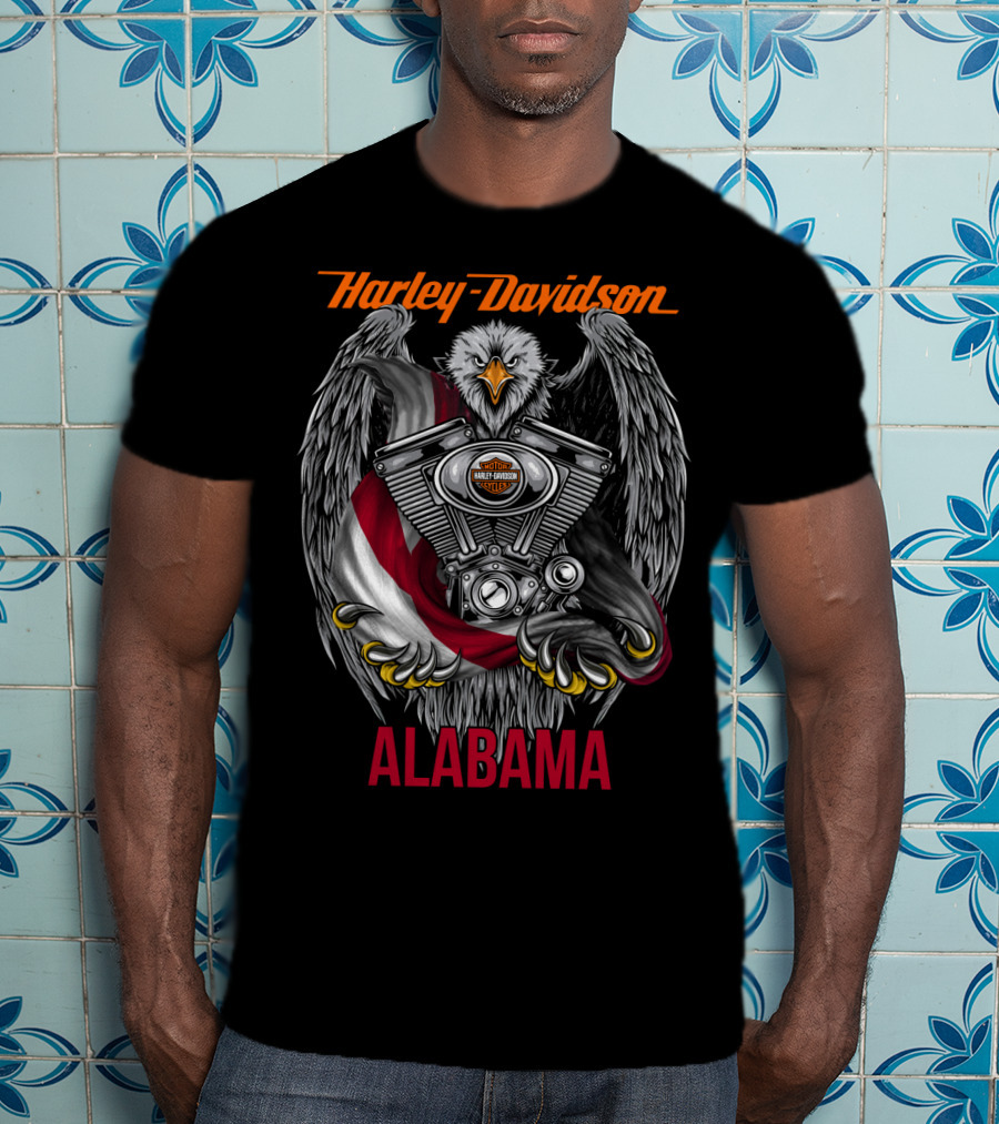 Harley Davidson Eagle Engine Alabama T-Shirt