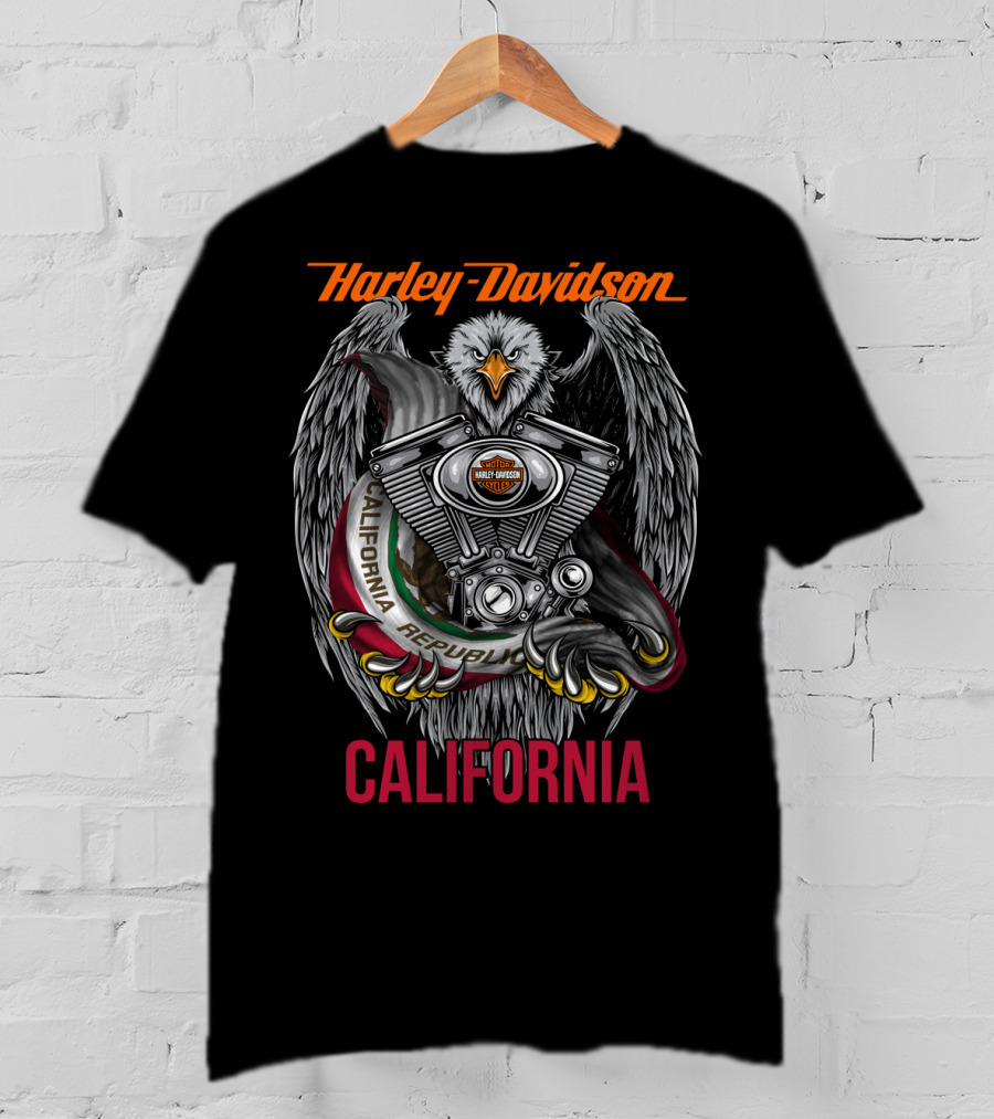 Harley Davidson Eagle California Republic T-Shirt