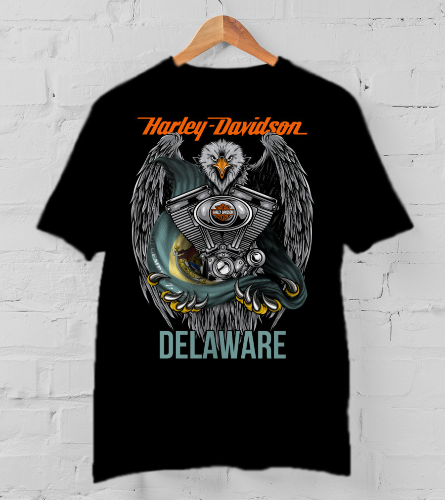 Harley Davidson Delaware Eagle Engine T-Shirt