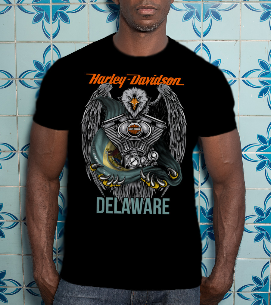 Harley Davidson Delaware Eagle Engine T-Shirt