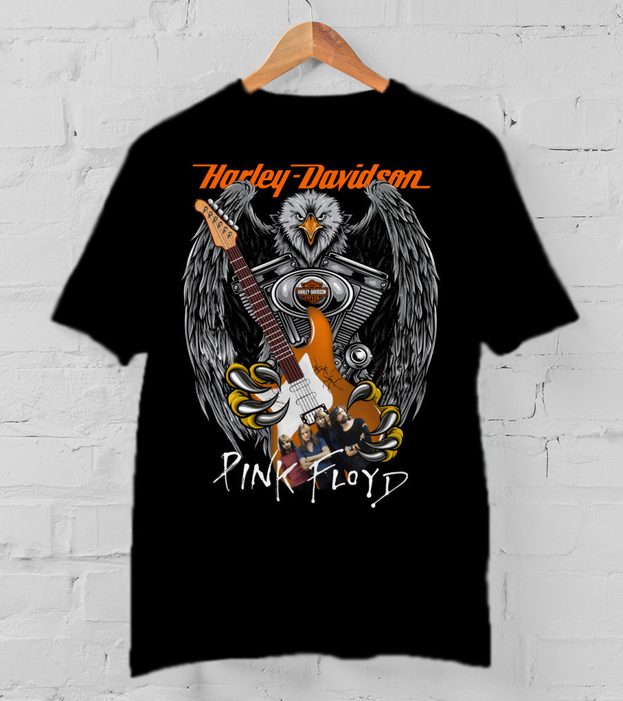Harley Davidson Pink Floyd Eagle Guitar Motif T-Shirt