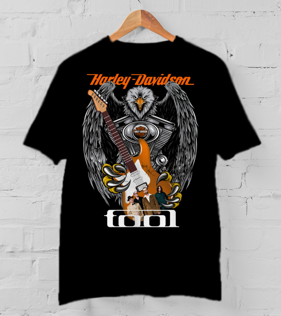 Harley Davidson Eagle Guitar Tool Band 53 T-Shirt