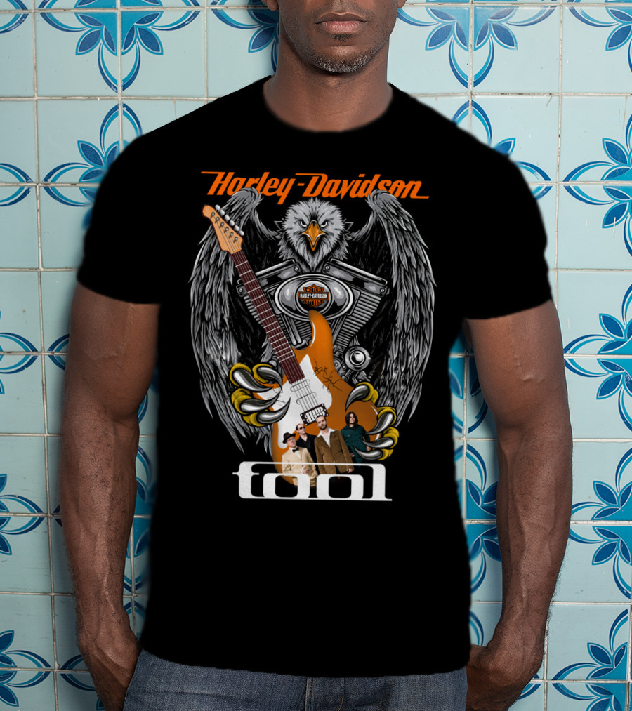 Harley Davidson Eagle Guitar Tool Band 53 T-Shirt