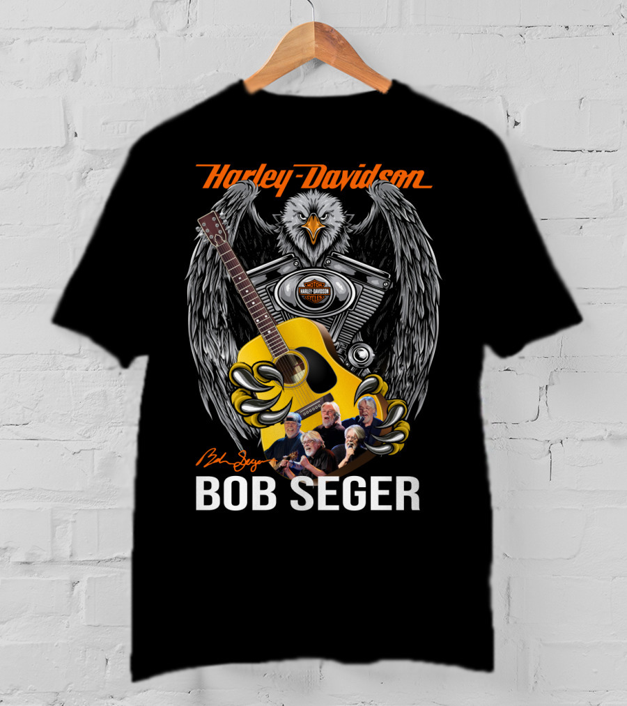 Harley Davidson Eagle Guitar Bob Seger Signature T-Shirt