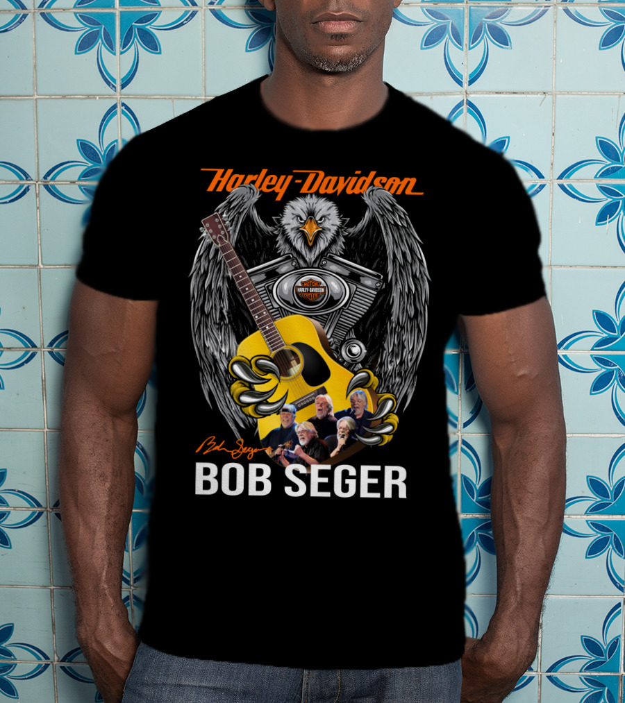Harley Davidson Eagle Guitar Bob Seger Signature T-Shirt