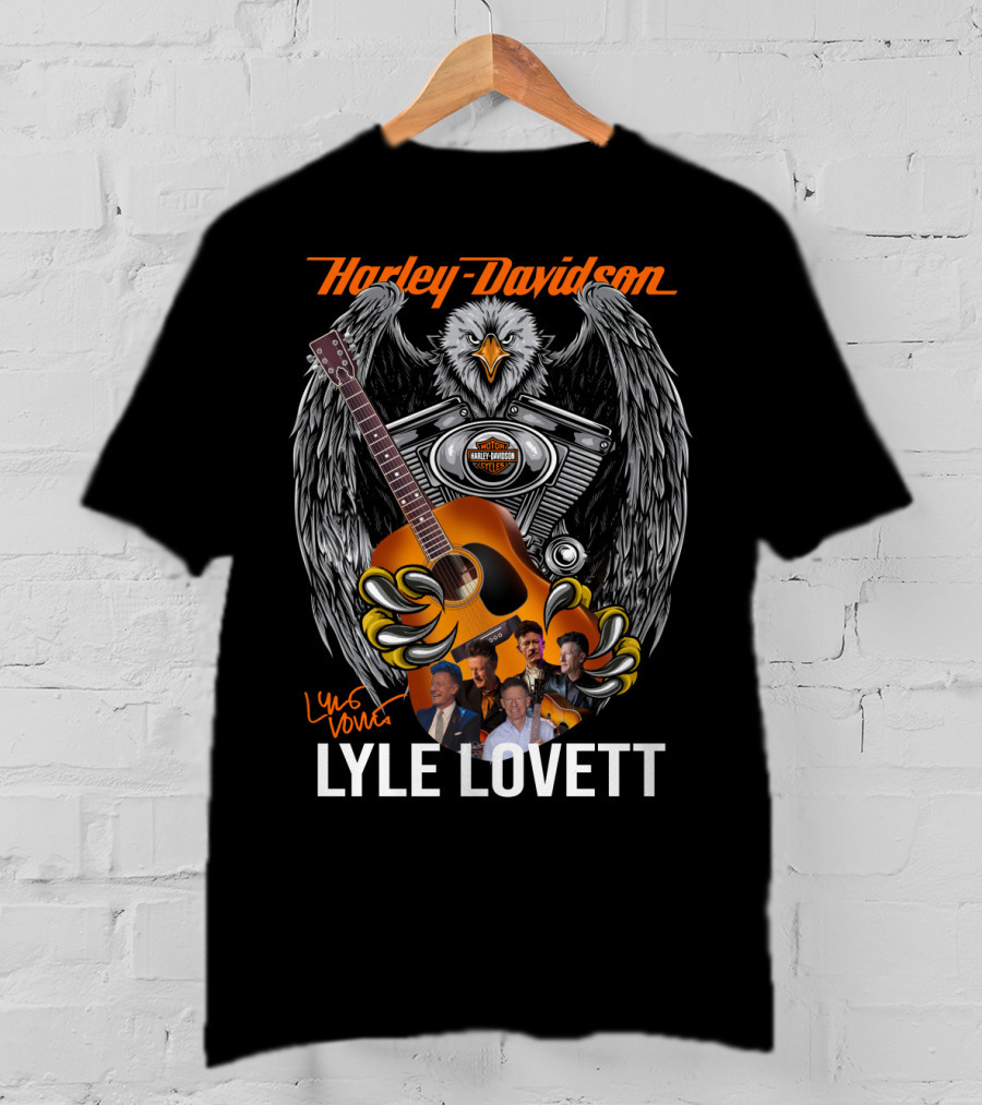 Harley Davidson Lyle Lovett Eagle Guitar T-Shirt