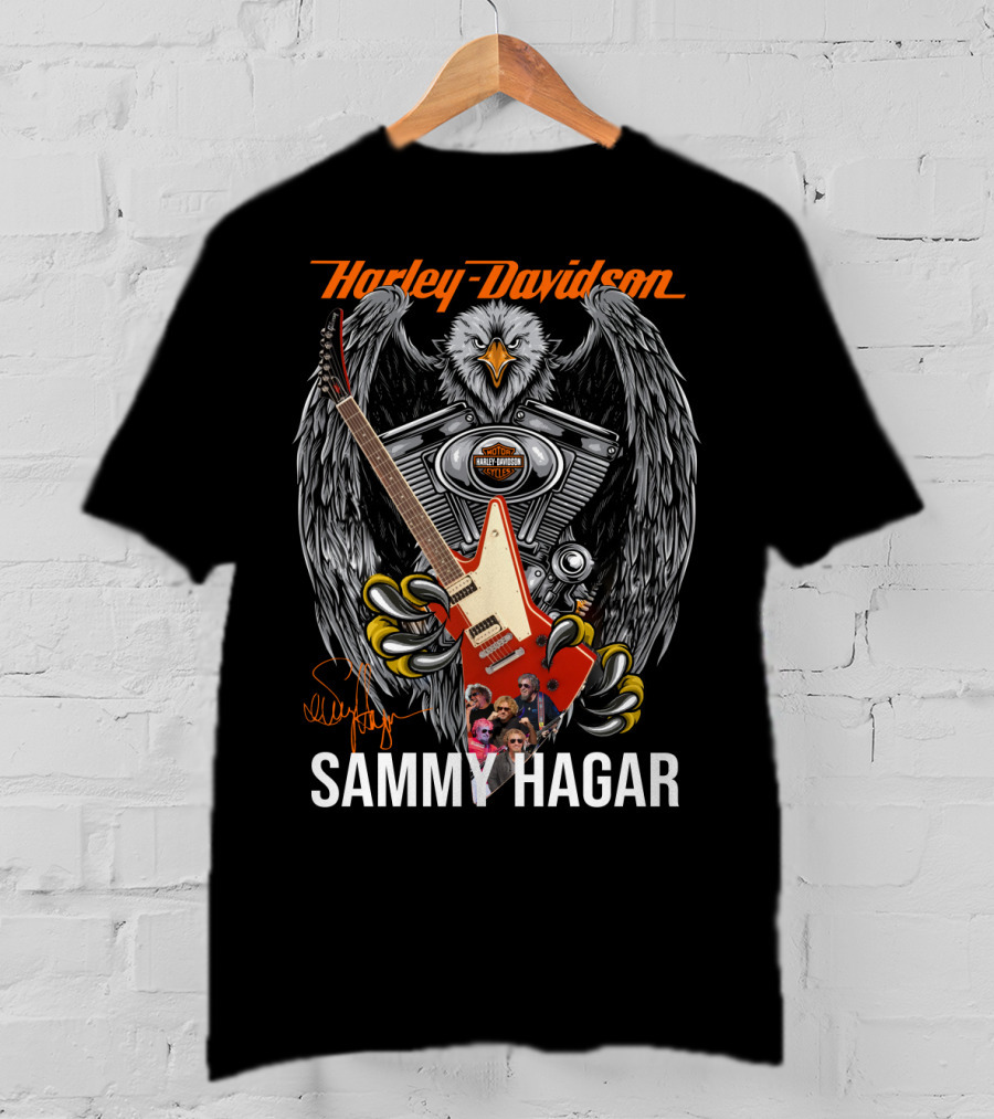 Harley Davidson Sammy Hagar 46 Eagle Guitar T-Shirt