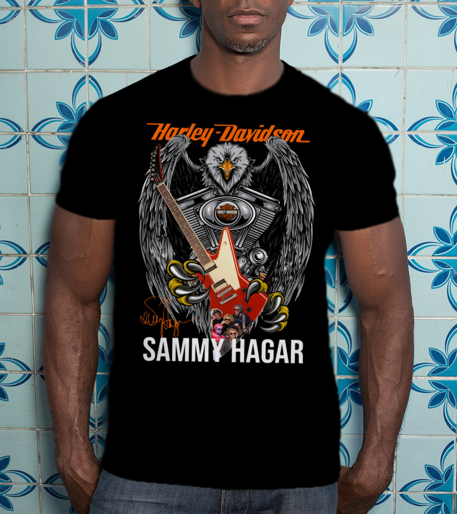 Harley Davidson Sammy Hagar 46 Eagle Guitar T-Shirt