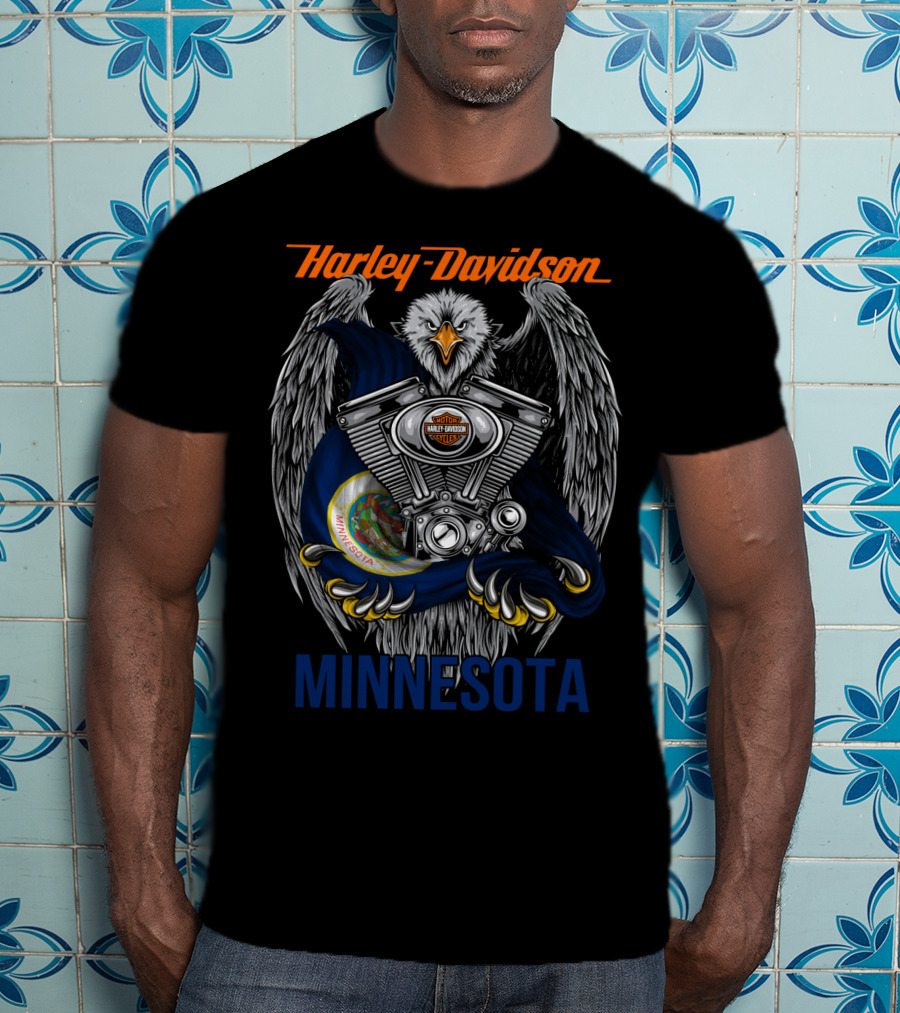 Harley Davidson Eagle Engine Minnesota T-Shirt
