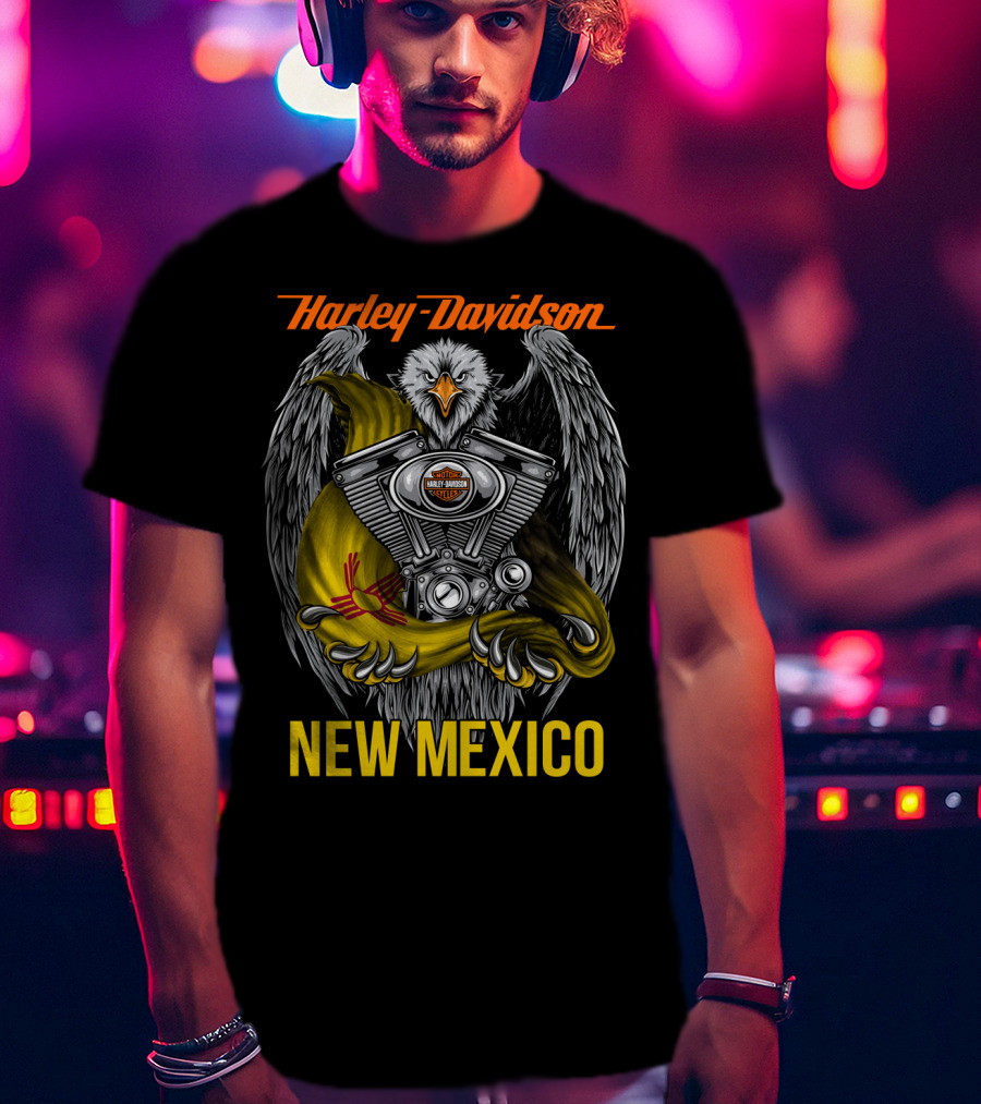 Harley Davidson Eagle Engine New Mexico T-Shirt