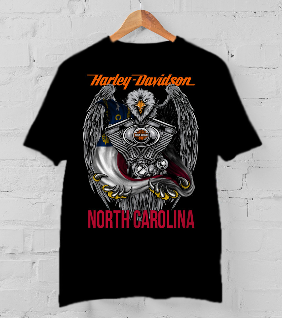 Harley Davidson Eagle Engine North Carolina T-Shirt