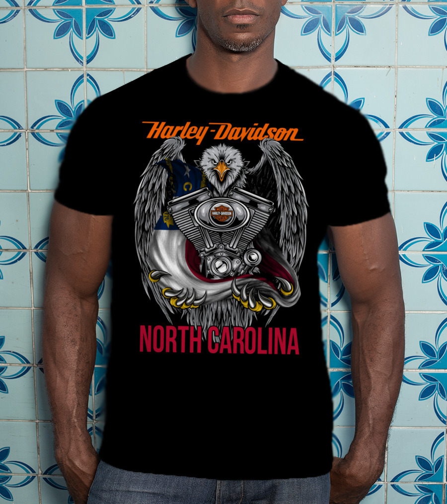 Harley Davidson Eagle Engine North Carolina T-Shirt