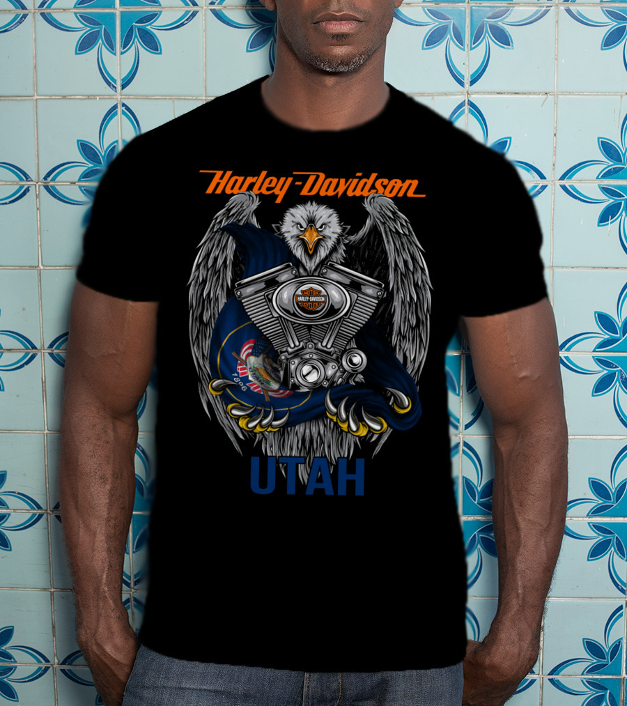 Harley Davidson Utah Eagle Engine T-Shirt