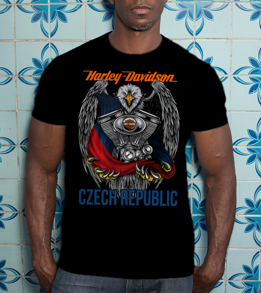 Harley Davidson Czech Republic Eagle Engine T-Shirt