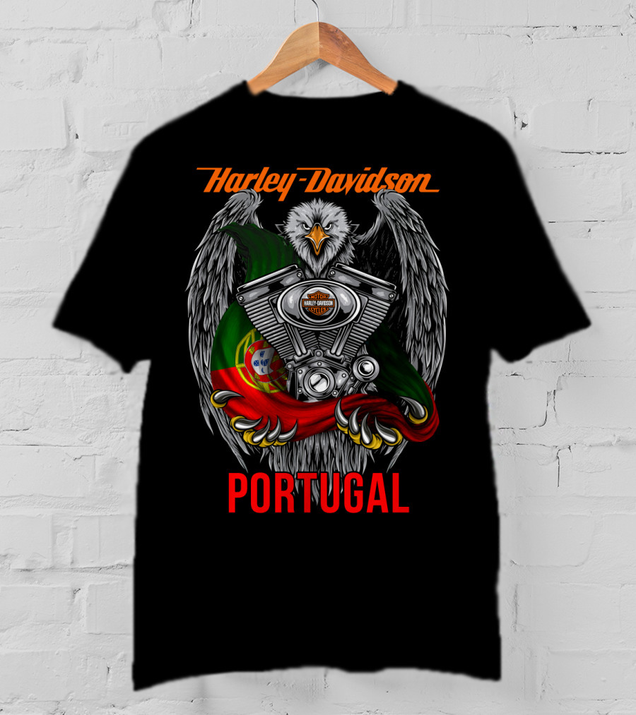 Harley Davidson Portugal Eagle Engine T-Shirt