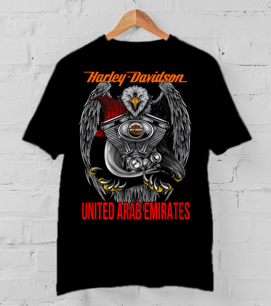 Harley Davidson Eagle Engine United Arab Emirates T-Shirt