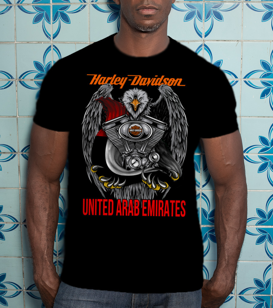 Harley Davidson Eagle Engine United Arab Emirates T-Shirt