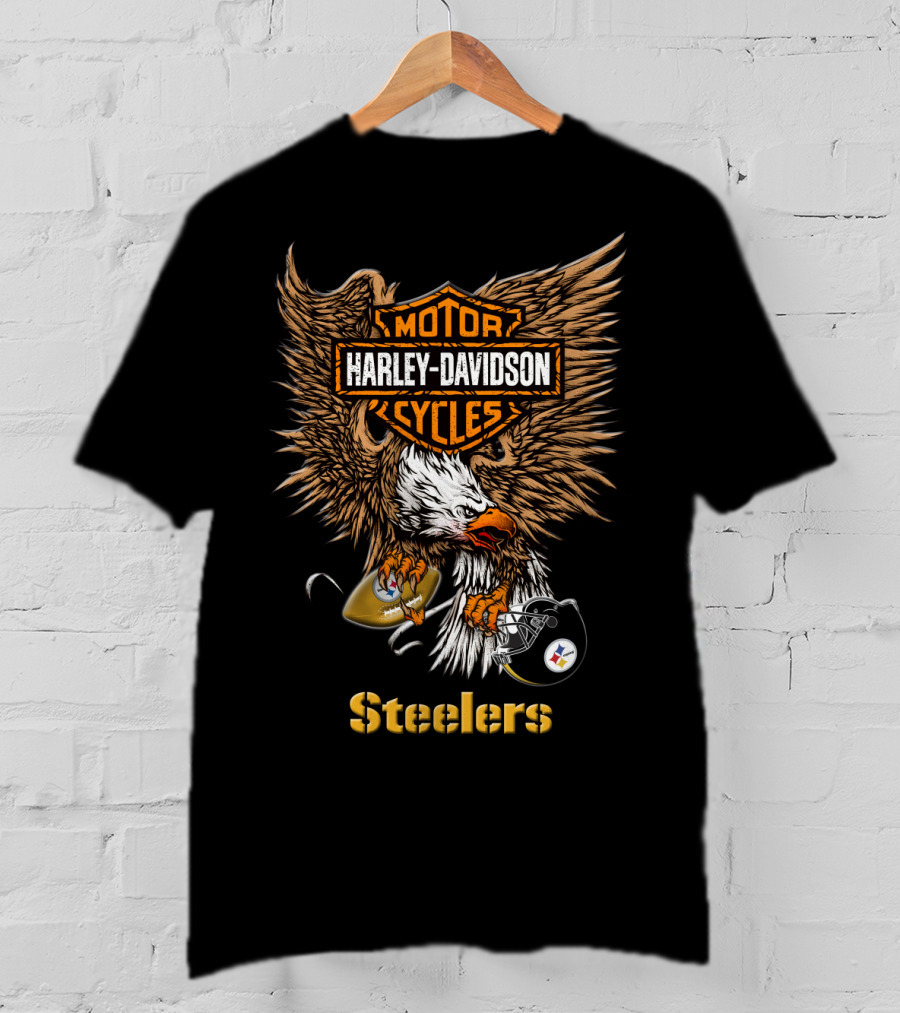 Harley Davidson Cycles Pittsburgh Steelers Eagle T-Shirt