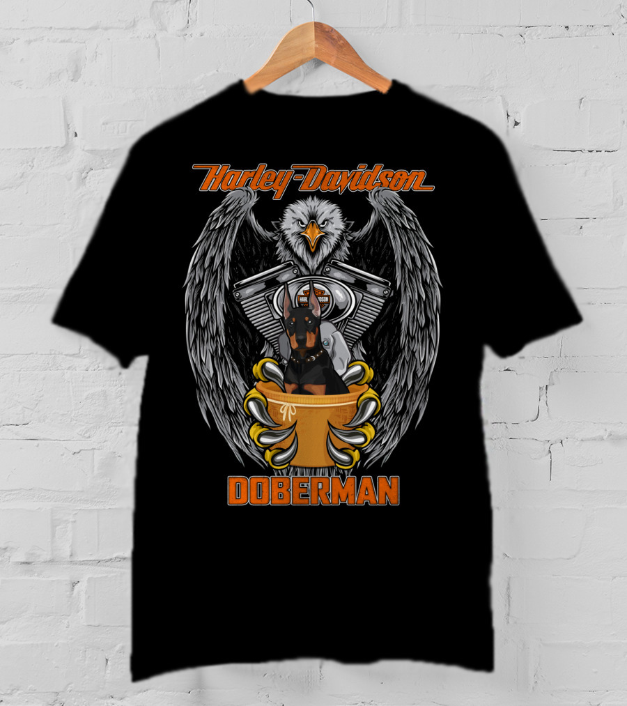 Harley Davidson Doberman Eagle Engine T-Shirt