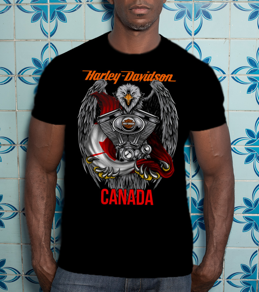 Harley Davidson Eagle Engine Canada T-Shirt