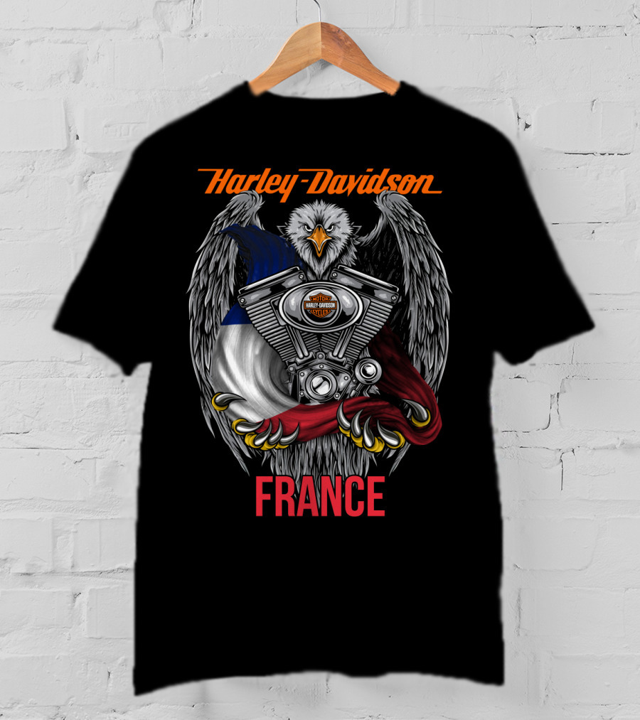 Harley Davidson France Eagle Engine T-Shirt