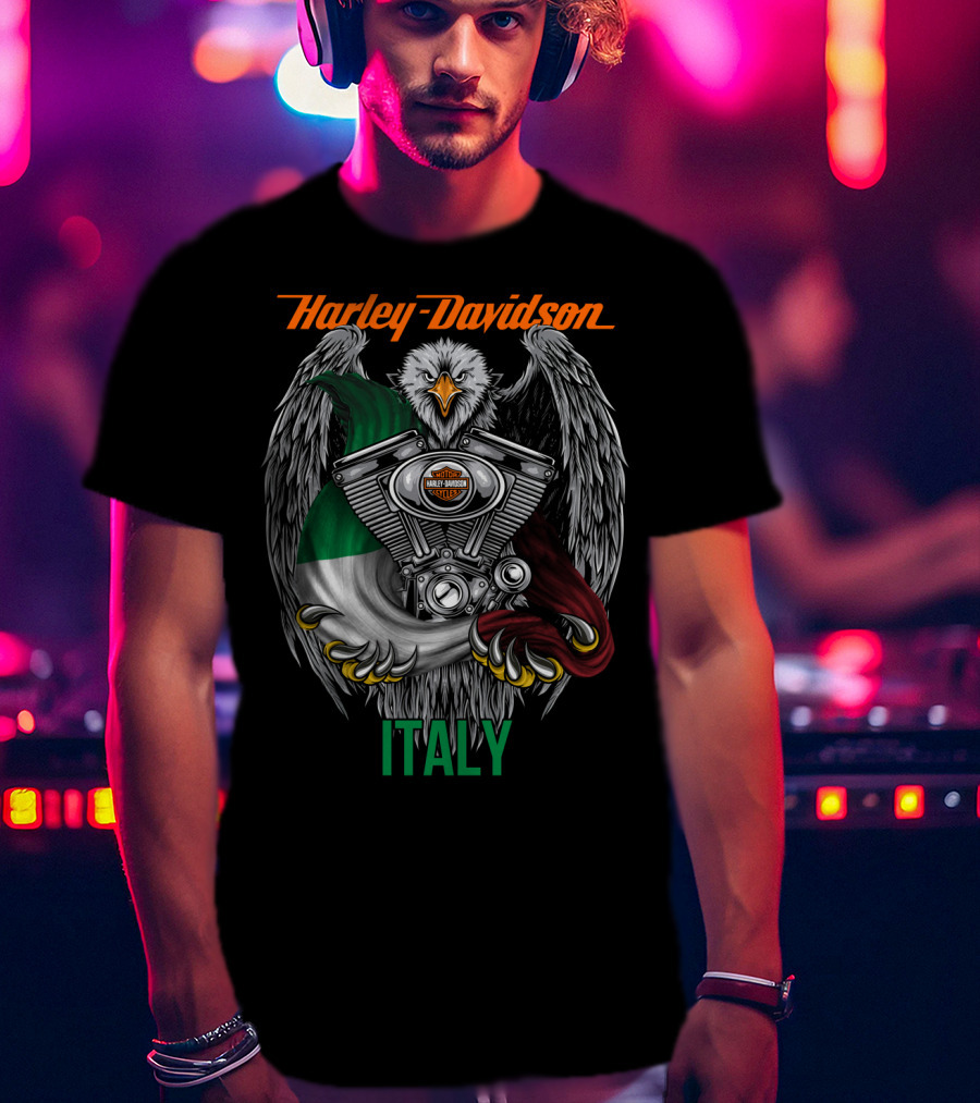 Harley Davidson Italy Eagle Engine T-Shirt