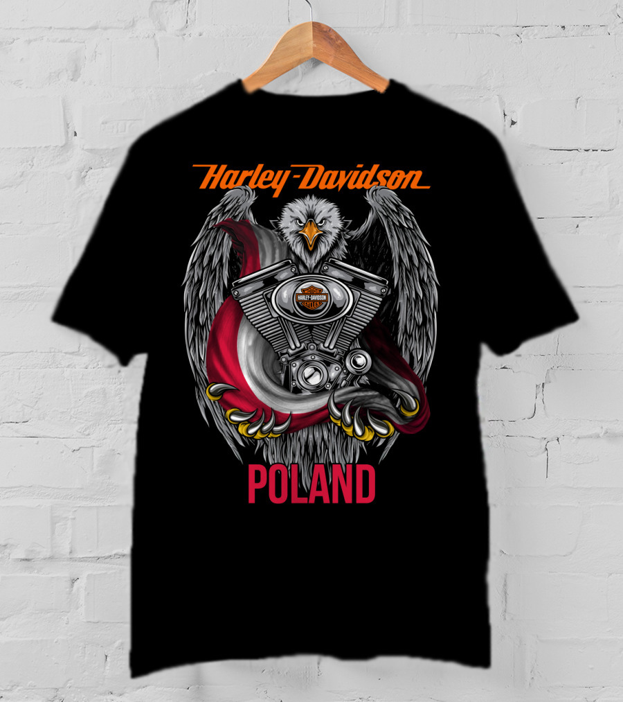 Harley Davidson Poland Eagle Engine T-Shirt