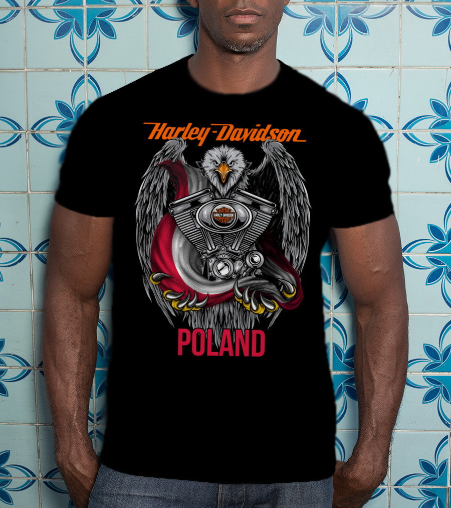 Harley Davidson Poland Eagle Engine T-Shirt