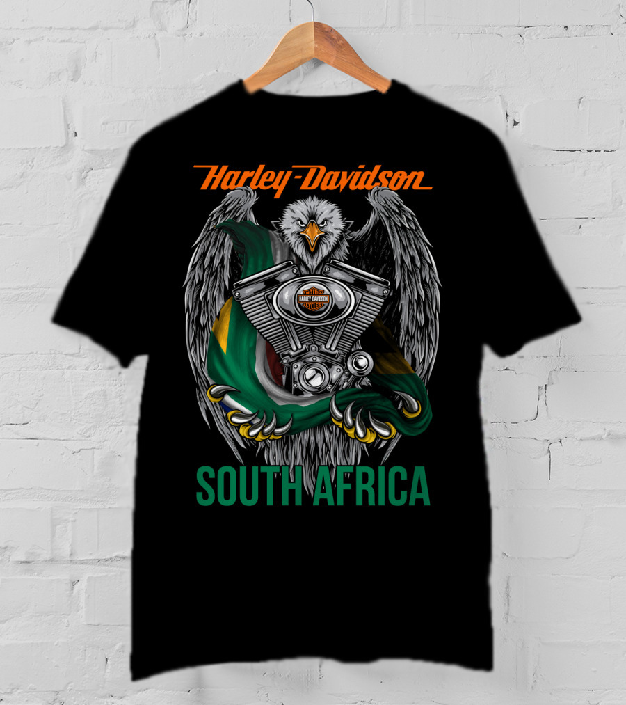 Harley Davidson Eagle V-Twin Engine South Africa T-Shirt